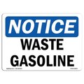 Signmission Safety Sign, OSHA Notice, 3.5" Height, 5" Width, Waste Gasoline Sign, Landscape, 10PK OS-NS-D-35-L-18959-10PK